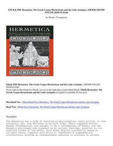 hermes trismegiste pdf|hermetica pdf download.